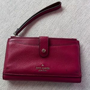 Cabernet color Kate Spade Wristlet
